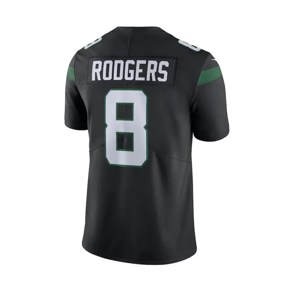 Aaron Rodgers New York Jets Jersey Nike Black Vapor Untouchable Limited Mens 2XL